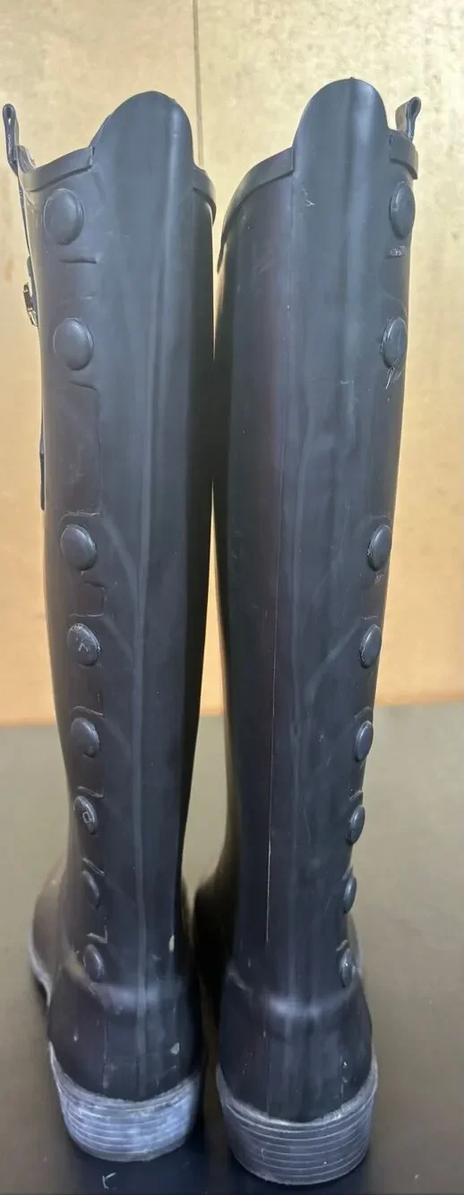 Sam Edelman Ximon Black Rubber Tall Rain Boots - Size 8